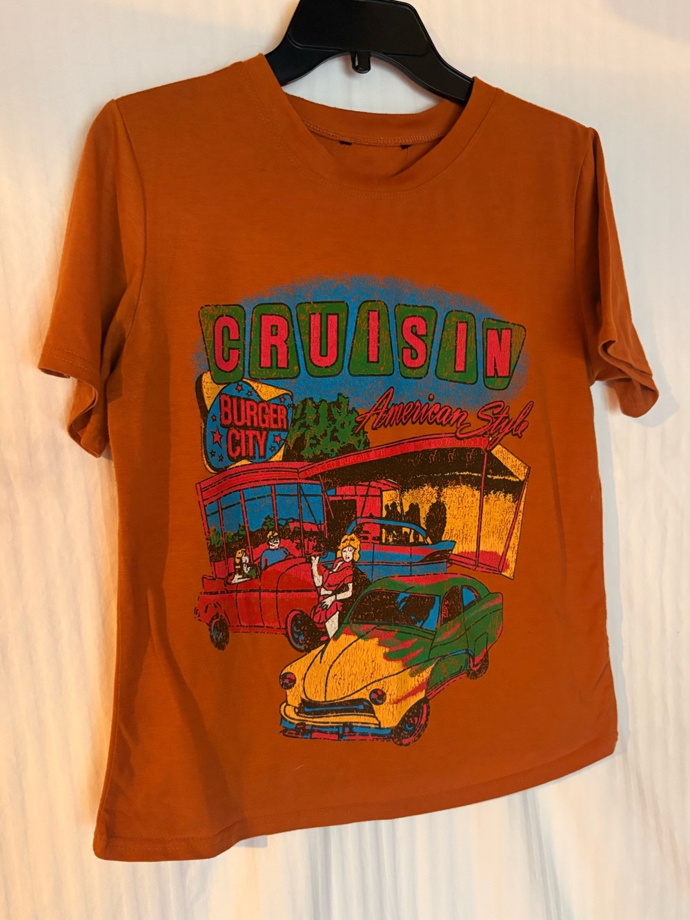 Cruisin’ Graphic Tee - Rust Orange